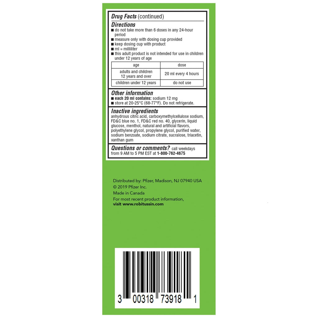 Robitussin Adult Maximum Strength Cough + Chest Congestion DM Max (8 fl. oz. Bottle), Cough Suppressant & Expectorant, Raspberry Flavor - FENGGESTORE20