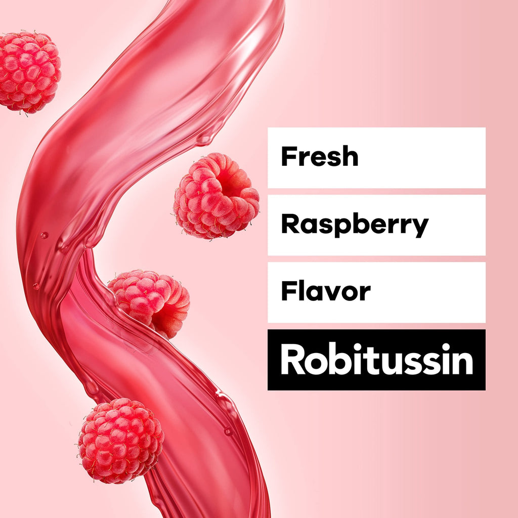Robitussin Adult Maximum Strength Cough Plus Chest Congestion DM Max, Cough Suppressant and Expectorant, Raspberry Flavor, 8 Fl Oz x 2 - FENGGESTORE20