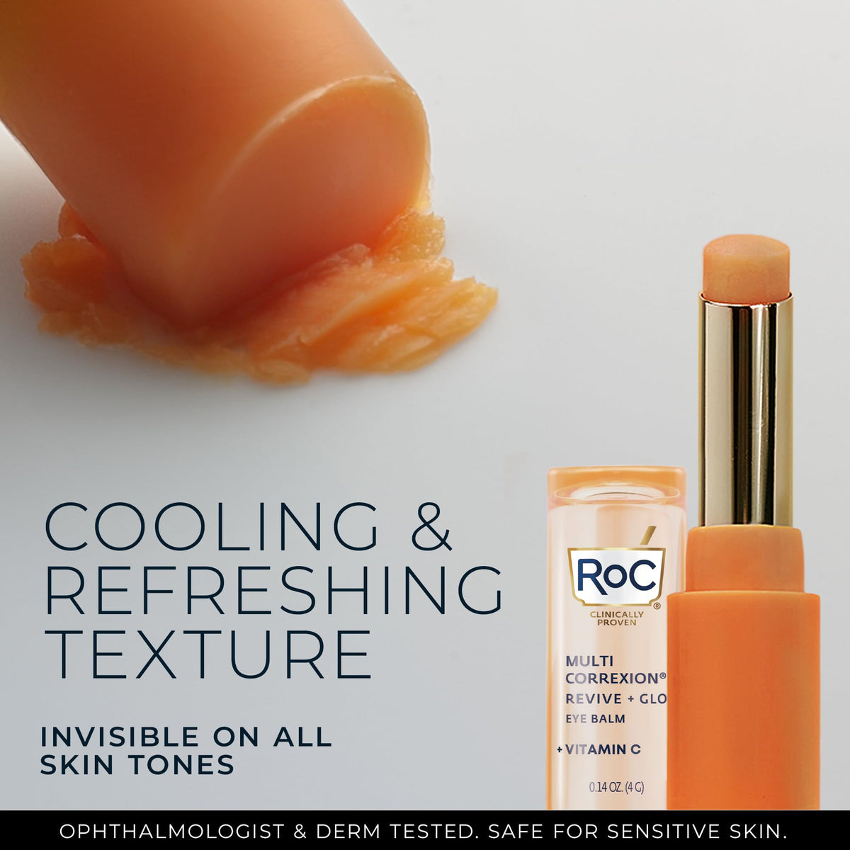 RoC Multi Correxion Revive + Glow Eye Balm with Vitamin C (0.14 oz) + Retinol Eye Cream Packette - FENGGESTORE20
