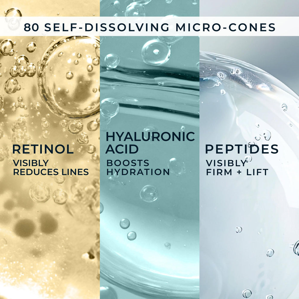 RoC Retinol Correxion Deep Wrinkle Non-Invasive Targeted Patches with Hyaluronic Acid + Firming Peptides for Forehead, 11 Lines - FENGGESTORE20