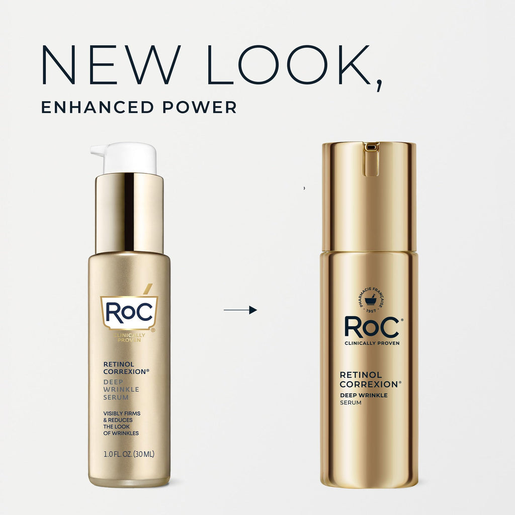 RoC Retinol Correxion Deep Wrinkle Retinol Face Serum with Ascorbic Acid, Anti-Aging Treatment for Fine Lines, Dark Spots - FENGGESTORE20