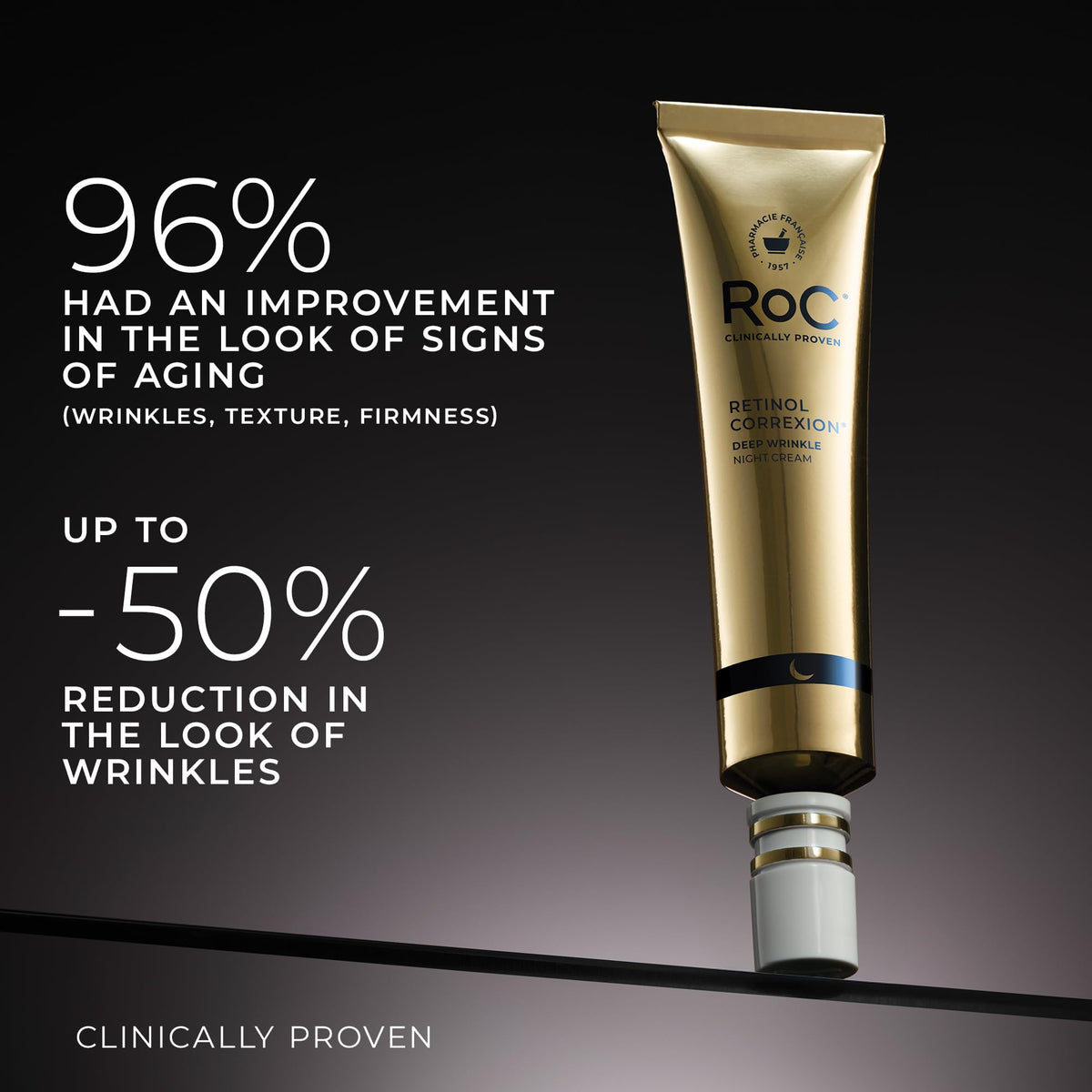 RoC Retinol Correxion Night Cream for Deep Wrinkles, Anti Aging Skincare Treatment Women and Men, 1.0 oz - FENGGESTORE20