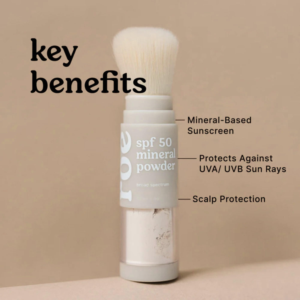 Roe Wellness- Kids SPF 50 Brush On Mineral Sunscreen Powder EWG, Reef-Friendly, Easy to Apply for Kids, Babies & Parents - FENGGESTORE20