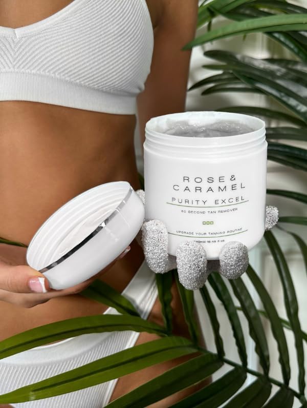 Rose & Caramel Purity Excel 60 Second Miracle Express Self Tan Remover & Exfoliating Tan Eraser Body Scrub 14.89 Fl Oz (440ml) - FENGGESTORE20
