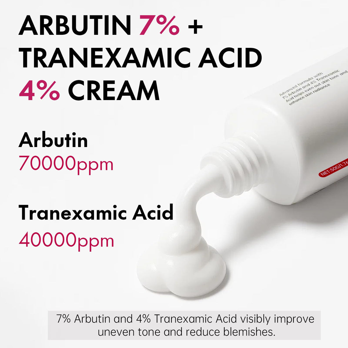 Roseblem Arbutin 7% + Tranexamic Acid 4% Face Cream for Dark Spots & Uneven Skin Tone - FENGGESTORE20