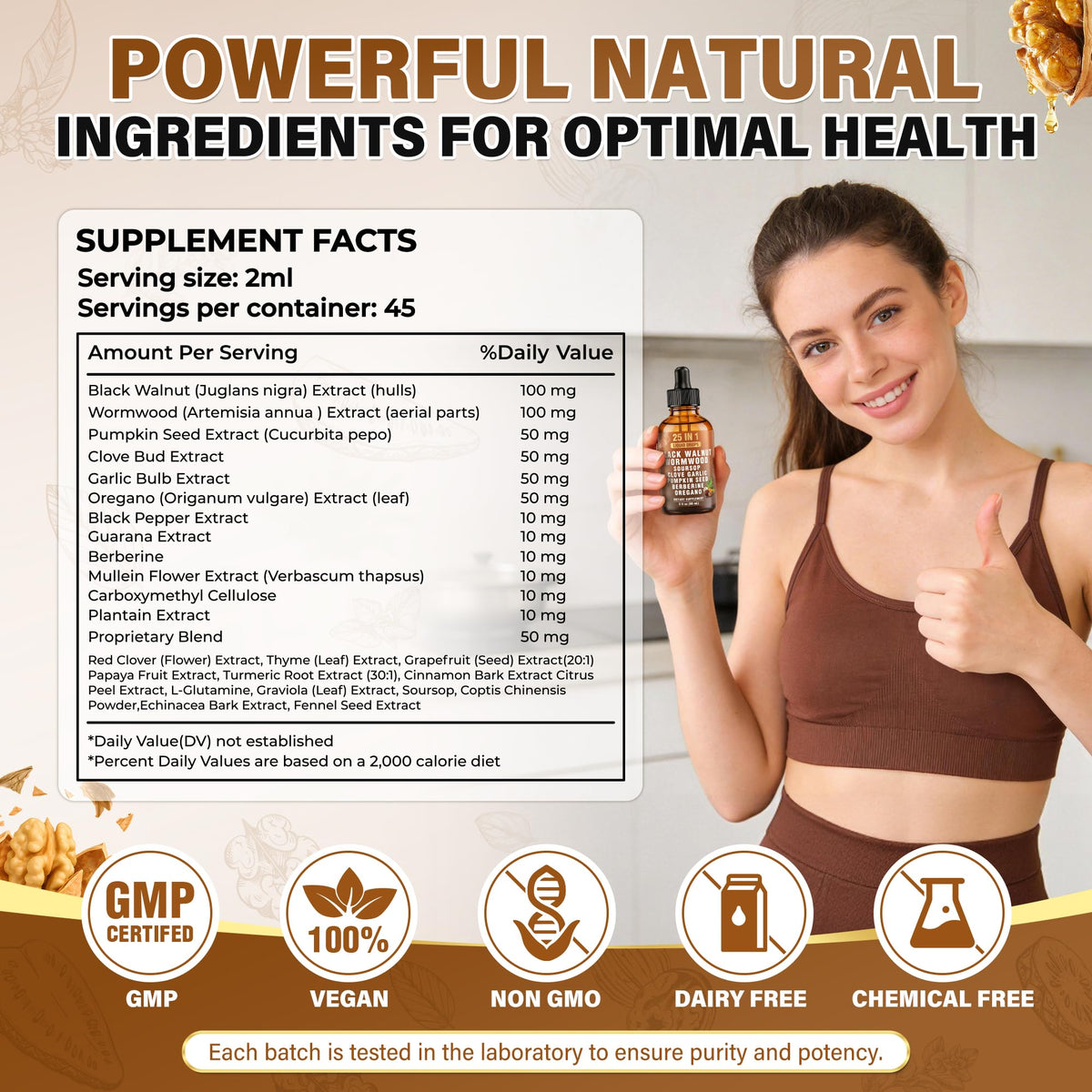 Royavita 25-in-1 Liposomal Wormwood Black Walnut Clove Parasite Cleanse with Clove, Garlic, Pumpkin Seed, Oregano & Berberine – 98% Absorption for Superior - FENGGESTORE20