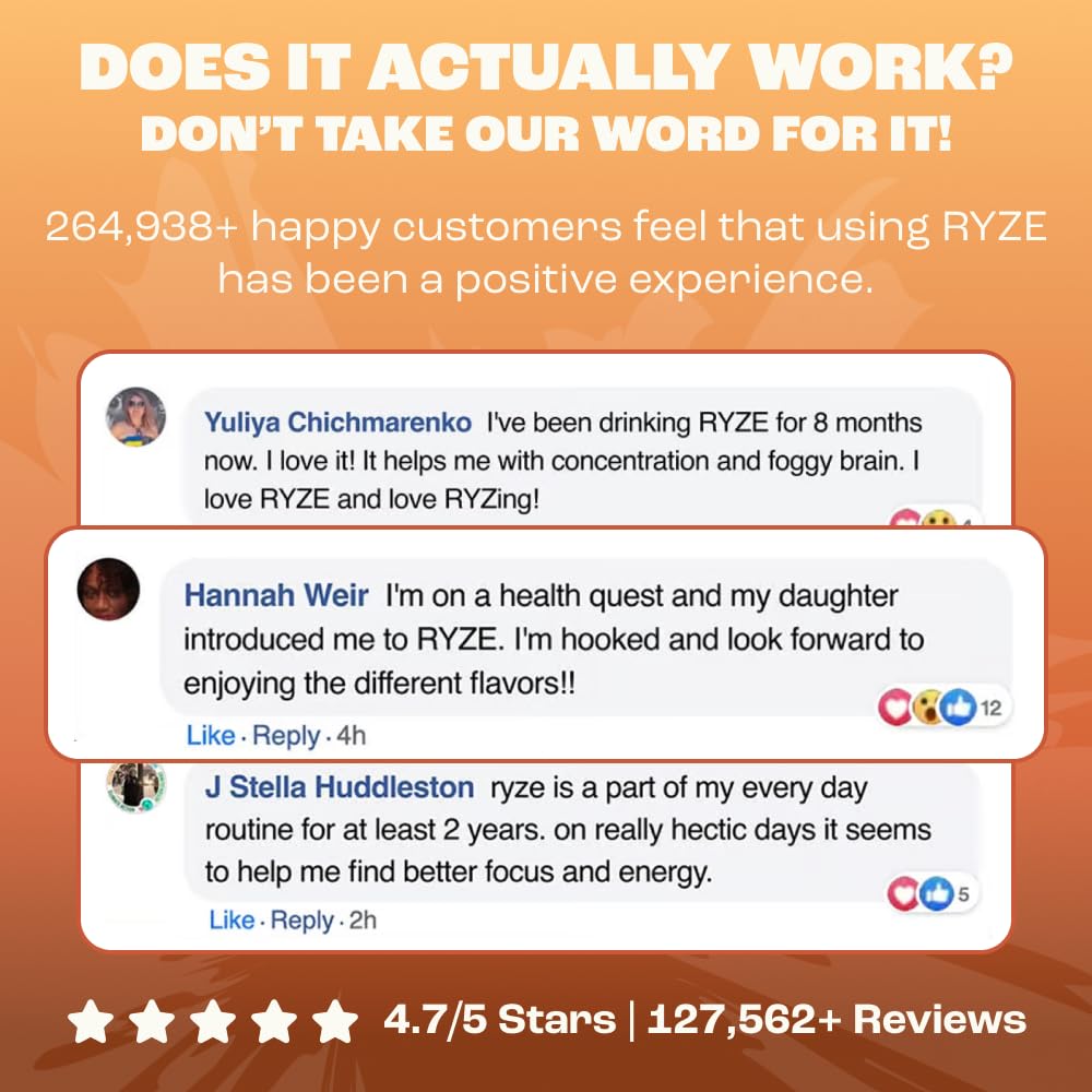 RYZE SUPERFOODS Mushroom Medium Roast Coffee USDA Organic with 6 Adaptogenic Mushrooms, USA Grown Instant Coffee for Better Energy - FENGGESTORE20
