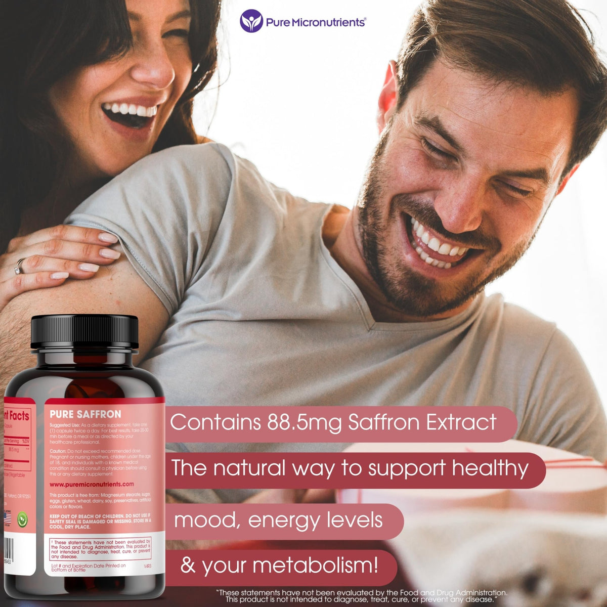 Saffron Supplements - 100% Pure Saffron Extract Capsules - Boost Energy & Mood, Support Eye & Heart Health - FENGGESTORE20