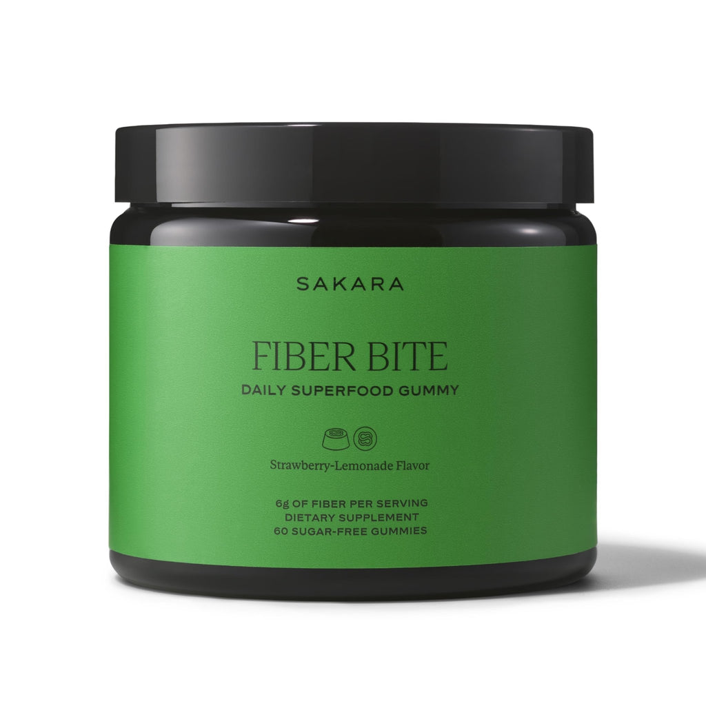 SAKARA Fiber Gummies for Gut Health & Digestive Support | 6g Prebiotic Fiber | Sugar-Free, Plant-Based | Strawberry Lemonade | 60 Count - FENGGESTORE20