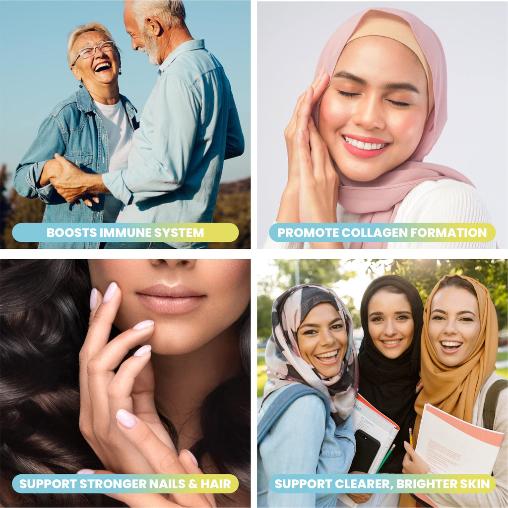 Sakoon nutrition Halal Collagen Gummies for Women and Men - Anti Aging, Hair Growth, Skin Care & Strong Nails Protein Collagen Supplements - Non-GMO, Gluten Free - Made in USA - FENGGESTORE20