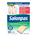Salonpas Pain Relieving Patch for Back, Neck, Shoulder, Knee Pain and Muscle Soreness - 8 Hour Pain Relief - 60 Count - FENGGESTORE20