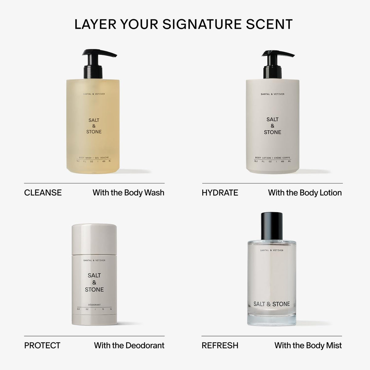 Salt & Stone Body Wash with Antioxidants for Deep Moisture | For Women & Men, Sulfate - FENGGESTORE20