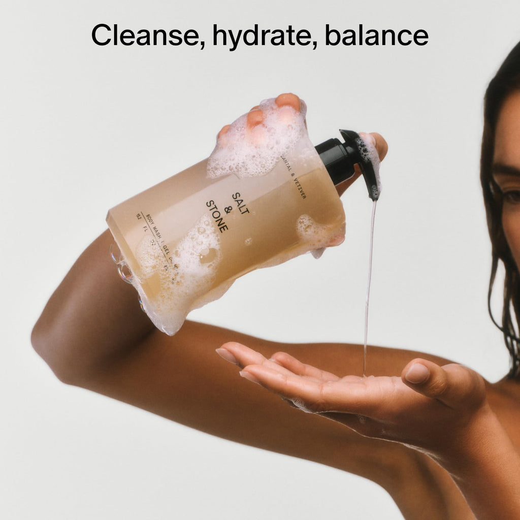 Salt & Stone Body Wash with Antioxidants for Deep Moisture | For Women & Men, Sulfate - FENGGESTORE20
