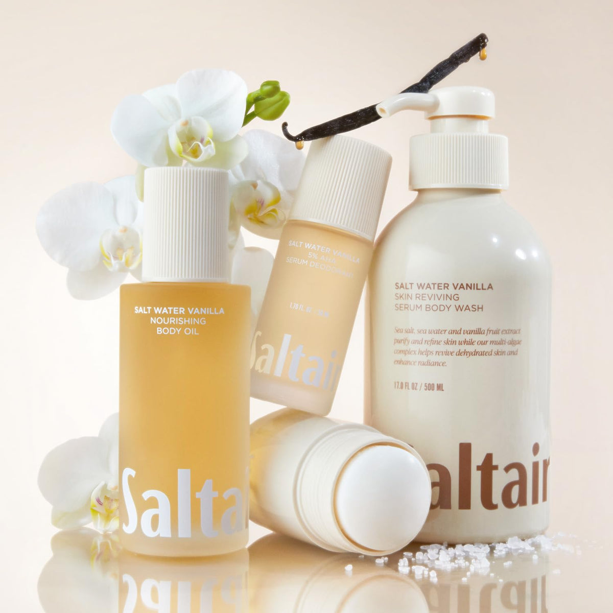 Saltair Body Oil - Luxurious Salt Water Vanilla After Shower and Bath Oil for Women and Men. Botanical, Non-Greasy - FENGGESTORE20