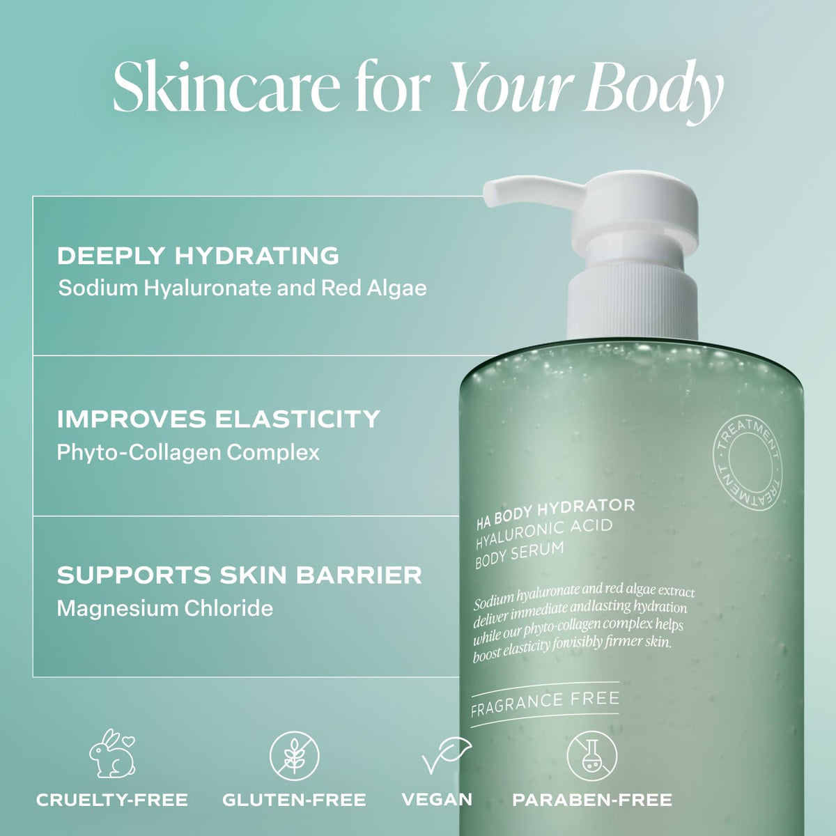 Saltair Hyaluronic Acid Body Serum – Hydrating Body Lotion for Smoother Looking Skin - FENGGESTORE20