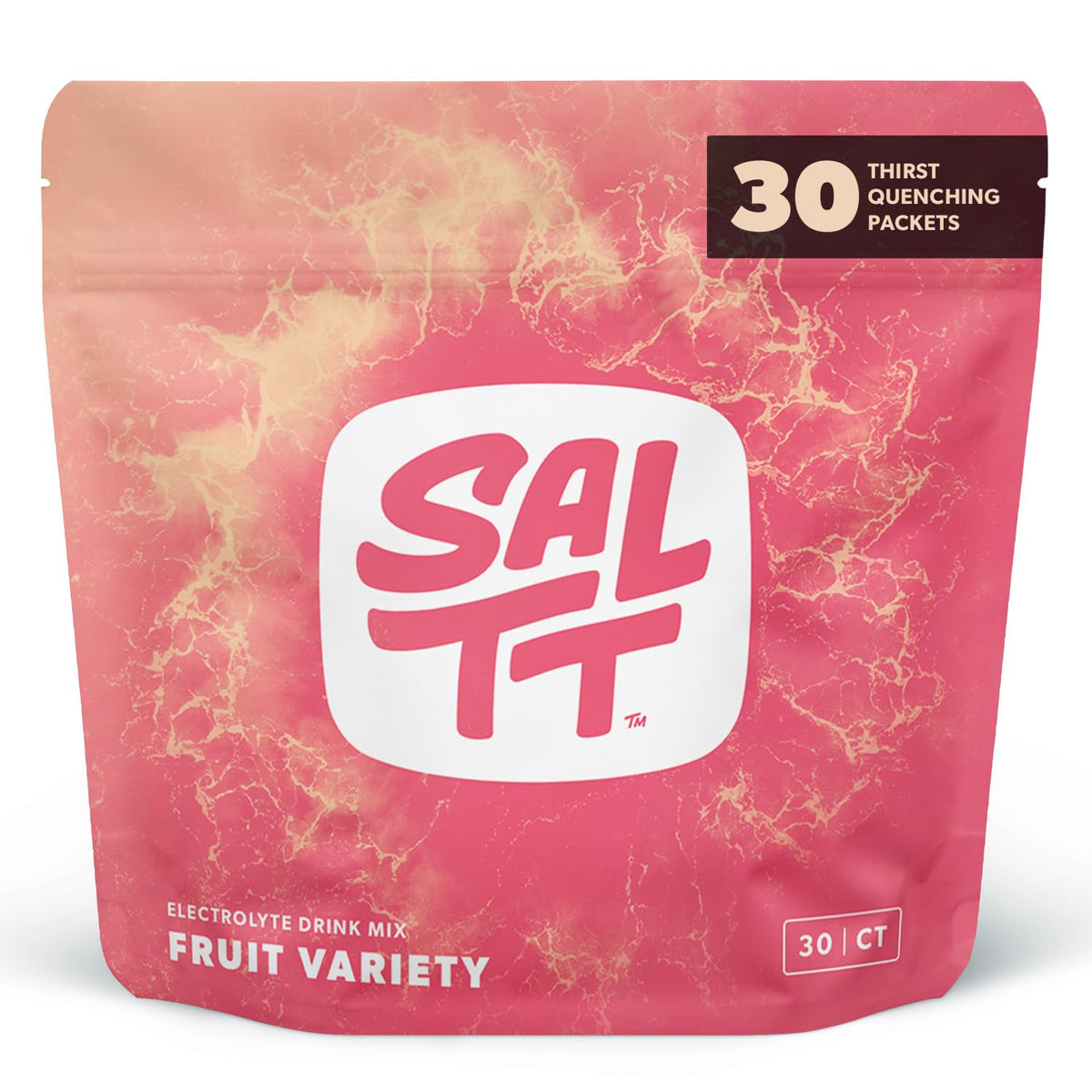 SALTT Electrolytes Powder Packets, Fruit Variety Pack (30 Packets) - Magnesium, Potassium, Sodium, Trace Minerals - Vegan, Sugar Free, Gluten Free - Travel Essentials - Made in USA - FENGGESTORE20