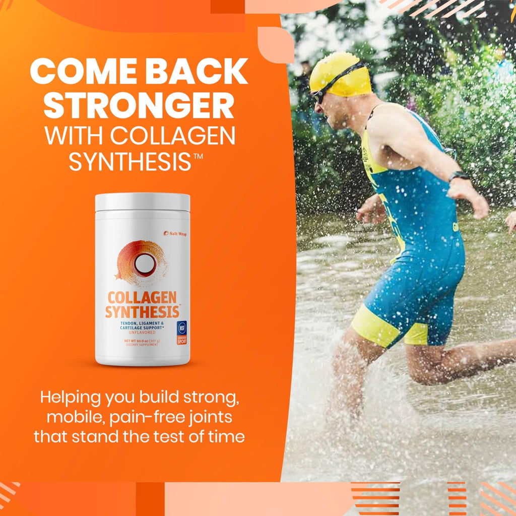 SaltWrap Collagen Synthesis - Collagen Peptides for Joints with Fortigel, Tendoforte, Best Collagen Powder for Tendons, Ligaments - FENGGESTORE20