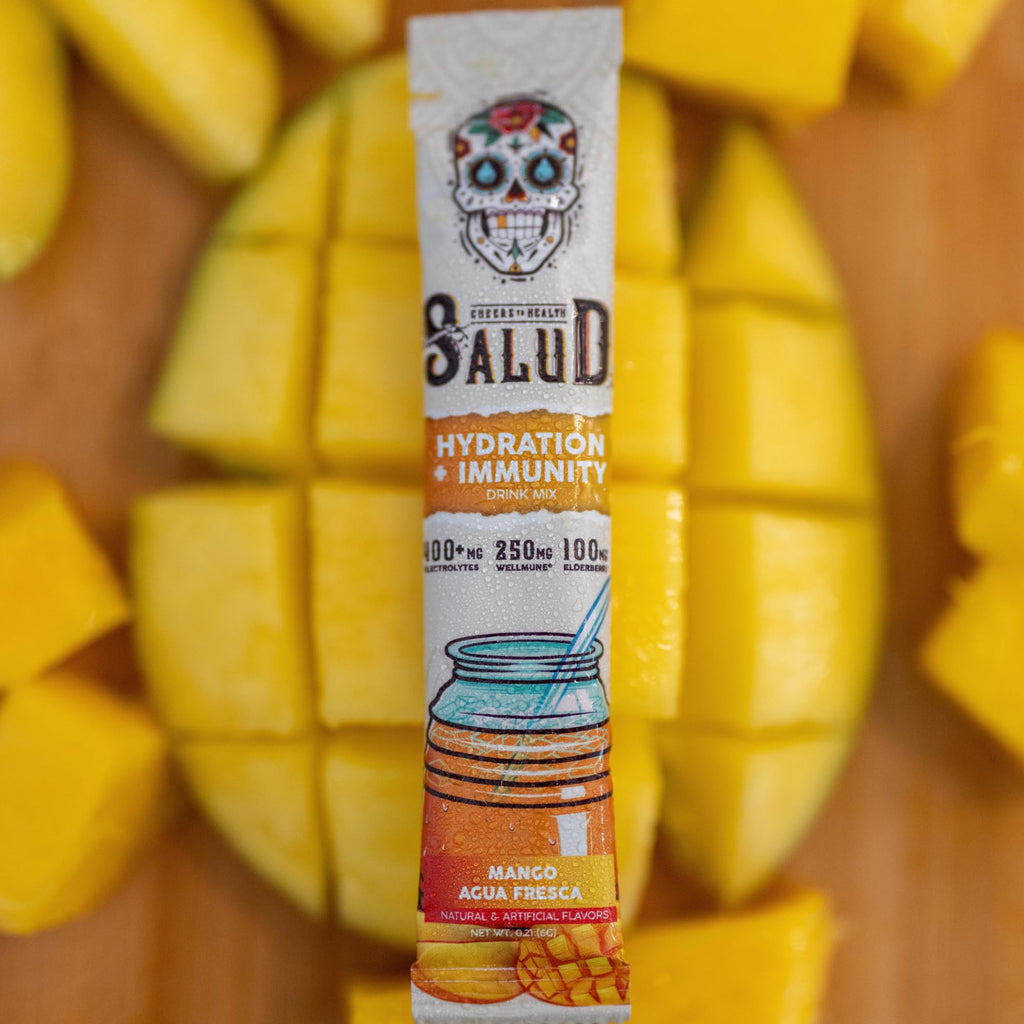 Salud 2-in-1 Hydration Packets + Immunity Electrolytes Powder, Mango - Agua Fresca Drink Mix, Elderberry, Dairy & Soy Free, Non-GMO, Gluten Free, - FENGGESTORE20