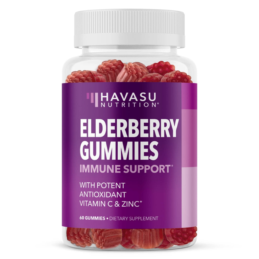 Sambucus Elderberry Gummies for Adults - Immune Support Supplement with Vitamin C and Zinc - Enhanced Formula for Daily Defense - 60 Count - FENGGESTORE20