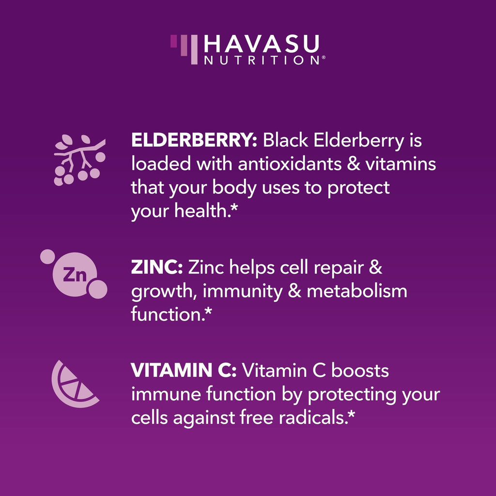 Sambucus Elderberry Gummies for Adults - Immune Support Supplement with Vitamin C and Zinc - Enhanced Formula for Daily Defense - 60 Count - FENGGESTORE20