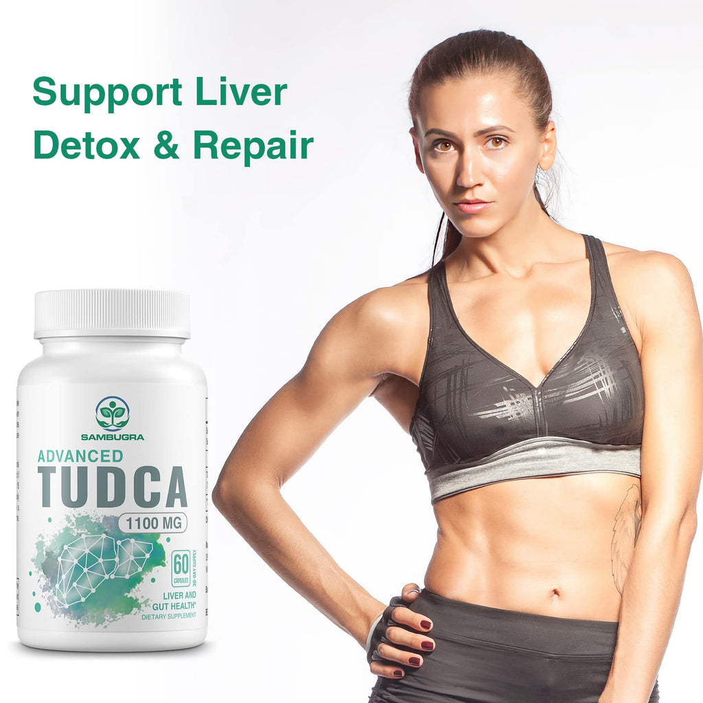 Sambugra TUDCA Liver Supplements 1100mg, 3rd Party Tested Ultra Strength Bile Salt TUDCA Supplement, Liver Support for Detox - FENGGESTORE20