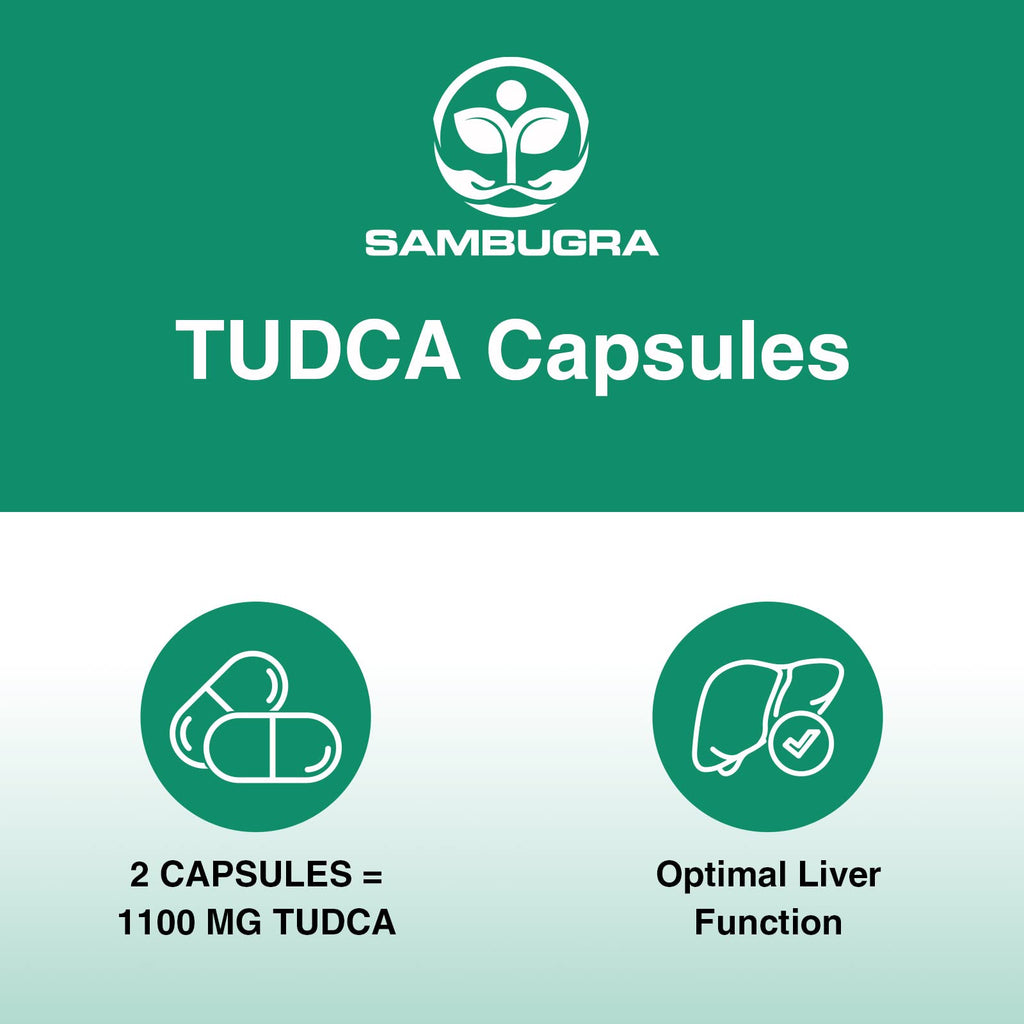 Sambugra TUDCA Liver Supplements 1100mg, 3rd Party Tested Ultra Strength Bile Salt TUDCA Supplement, Liver Support for Detox - FENGGESTORE20