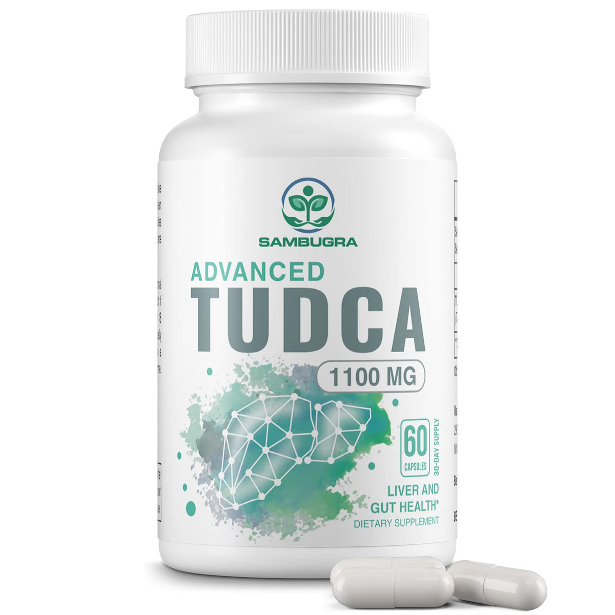 Sambugra TUDCA Liver Supplements 1100mg, 3rd Party Tested Ultra Strength Bile Salt TUDCA Supplement, Liver Support for Detox - FENGGESTORE20