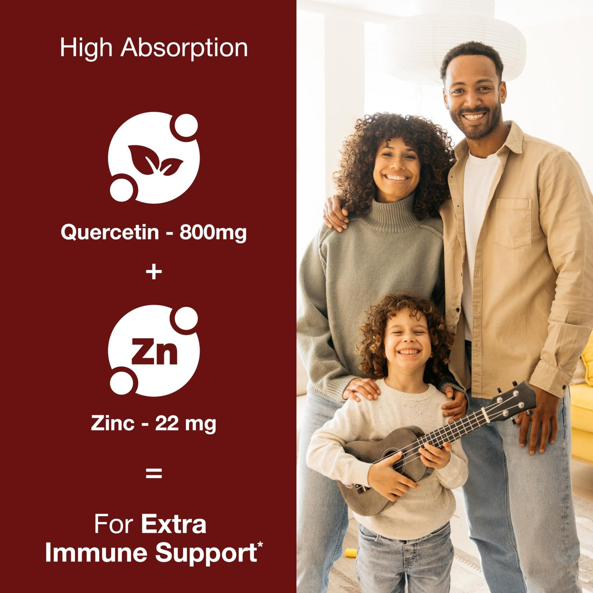 Sandhu's Zinc Quercetin 120 Vegetarian Capsules (Pack of 1) | High Absorption Zink Supplements for Immunity and Seasonal Allergy | Antioxidant Immune Support - FENGGESTORE20