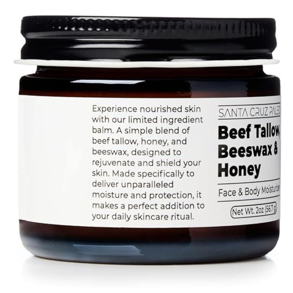 Santa Cruz Paleo, Beef Tallow, Beeswax & Honey Face Moisturizer, Organic, Unscented Grassfed Beef Tallow Skin Care, Sunscreen Free - FENGGESTORE20