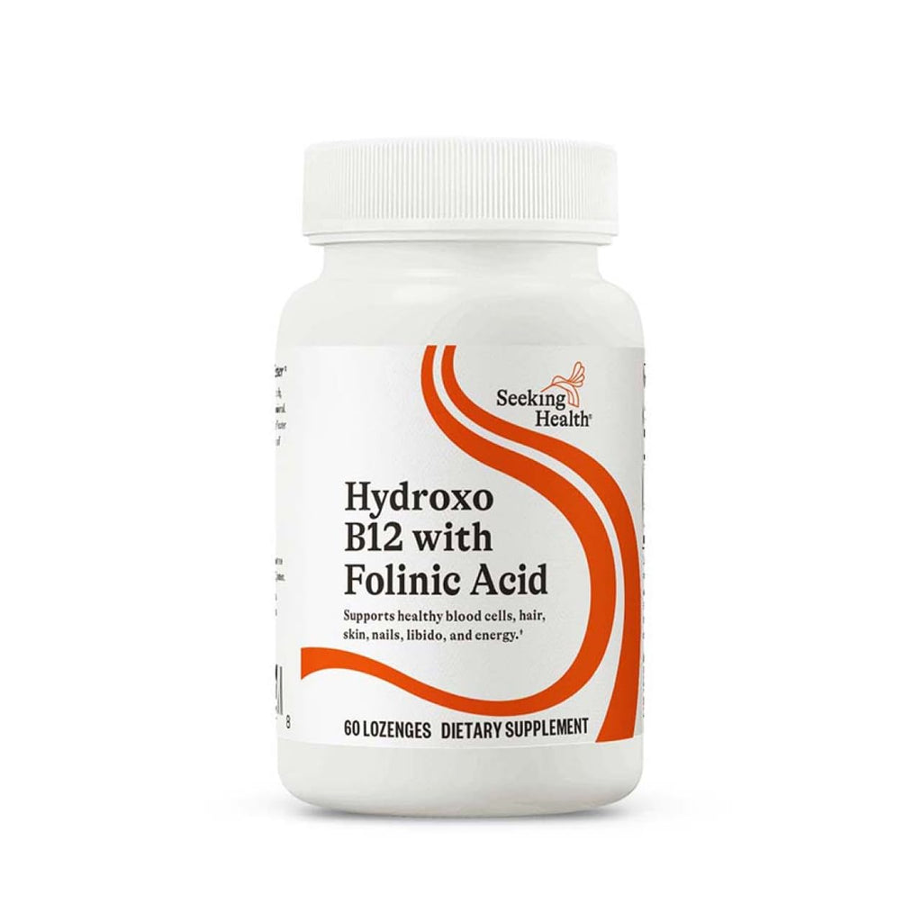 Seeking Health Hydroxo B12 with Folinic Acid - Supplement with Non-Methylated Form of Folate - Vitamin B12 Complex - FENGGESTORE20