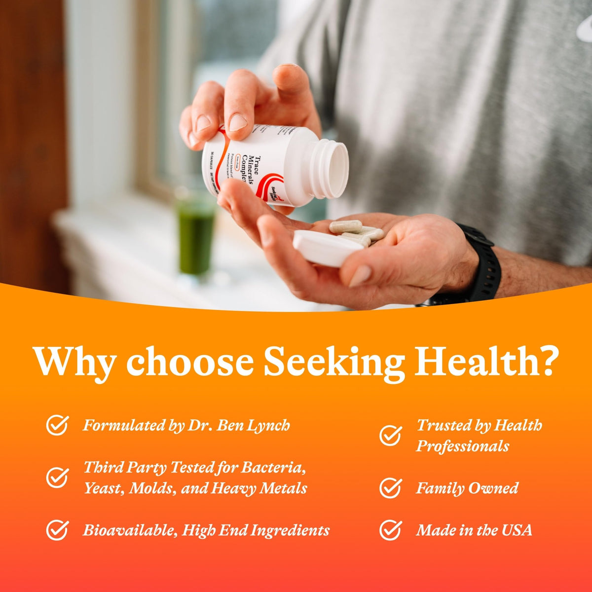 Seeking Health Trace Minerals Complex - Includes 10 Essential Trace Minerals - Mineral Supplement Supports Immune & Nervous System - FENGGESTORE20