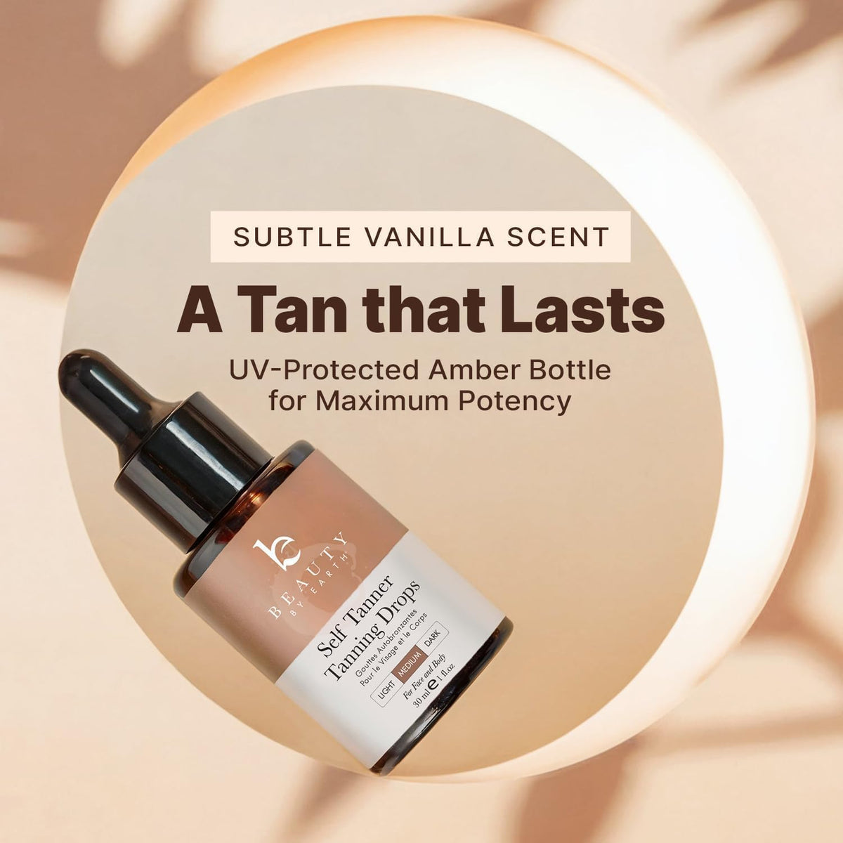 Self Tanning Drops - USA Made with Natural & Organic Ingredients, Medium Face Tanning Drops to Add to Lotion - FENGGESTORE20