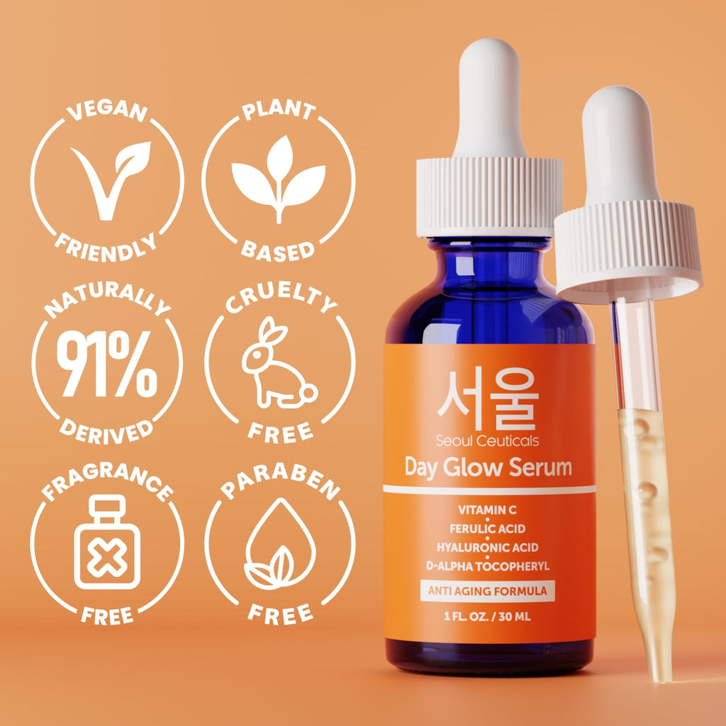 SeoulCeuticals Korean Skin Care 20% Vitamin C Hyaluronic Acid Serum + CE Ferulic Acid - FENGGESTORE20