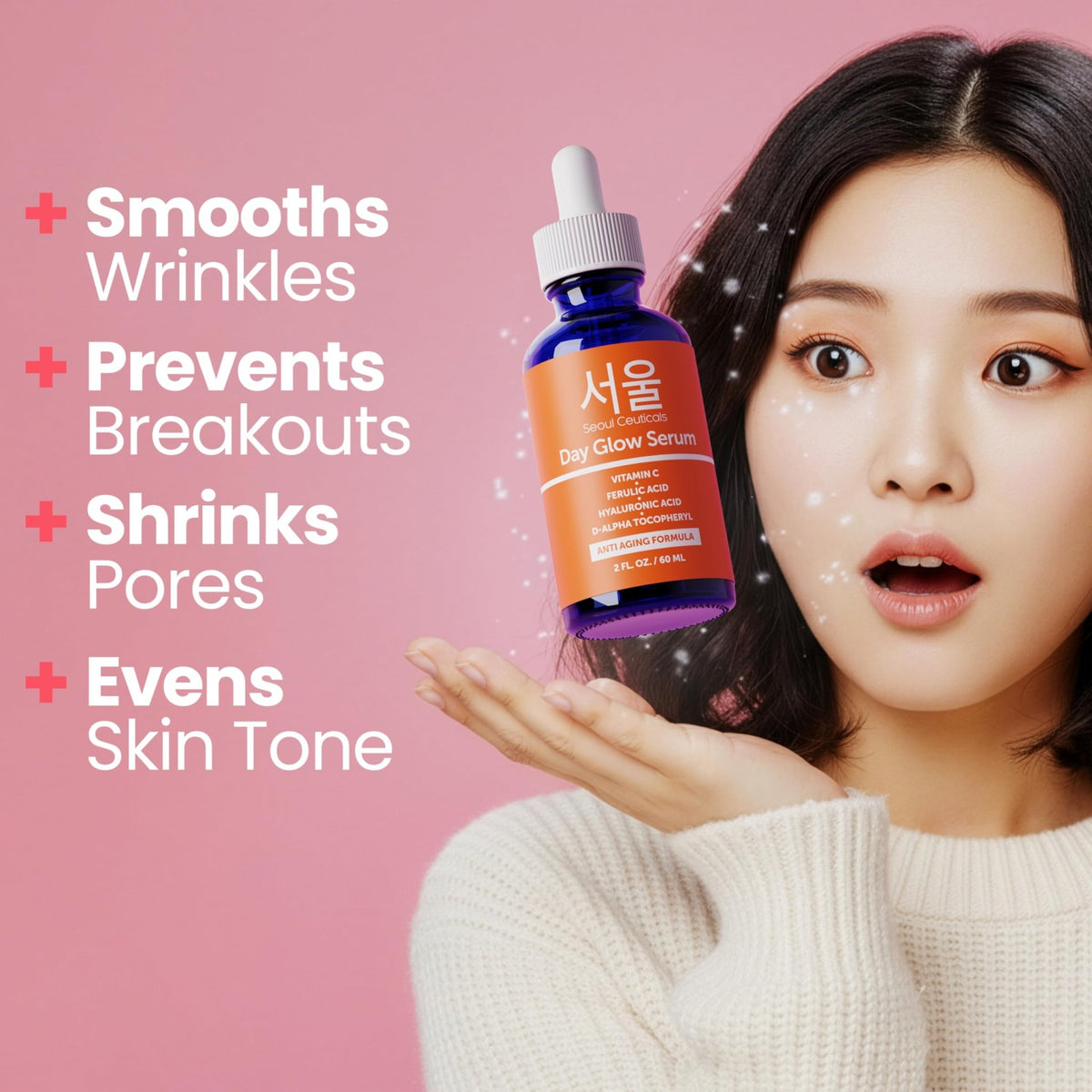 SeoulCeuticals Korean Skin Care 20% Vitamin C Hyaluronic Acid Serum + CE Ferulic Acid - FENGGESTORE20