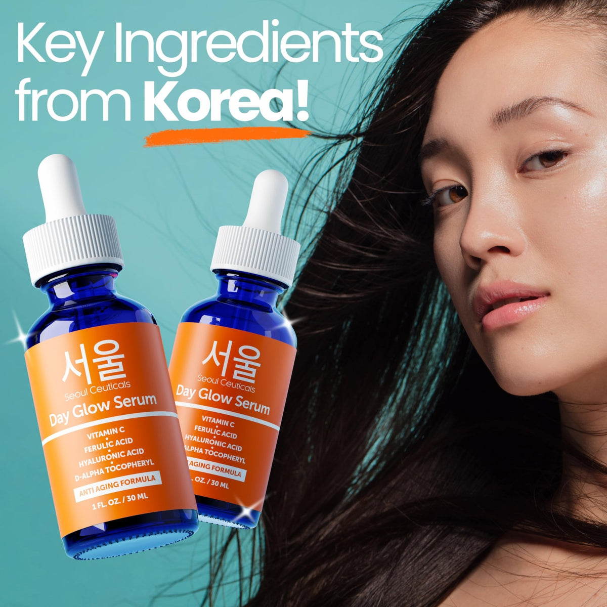 SeoulCeuticals Korean Skin Care 20% Vitamin C Hyaluronic Acid Serum + CE Ferulic Acid - FENGGESTORE20