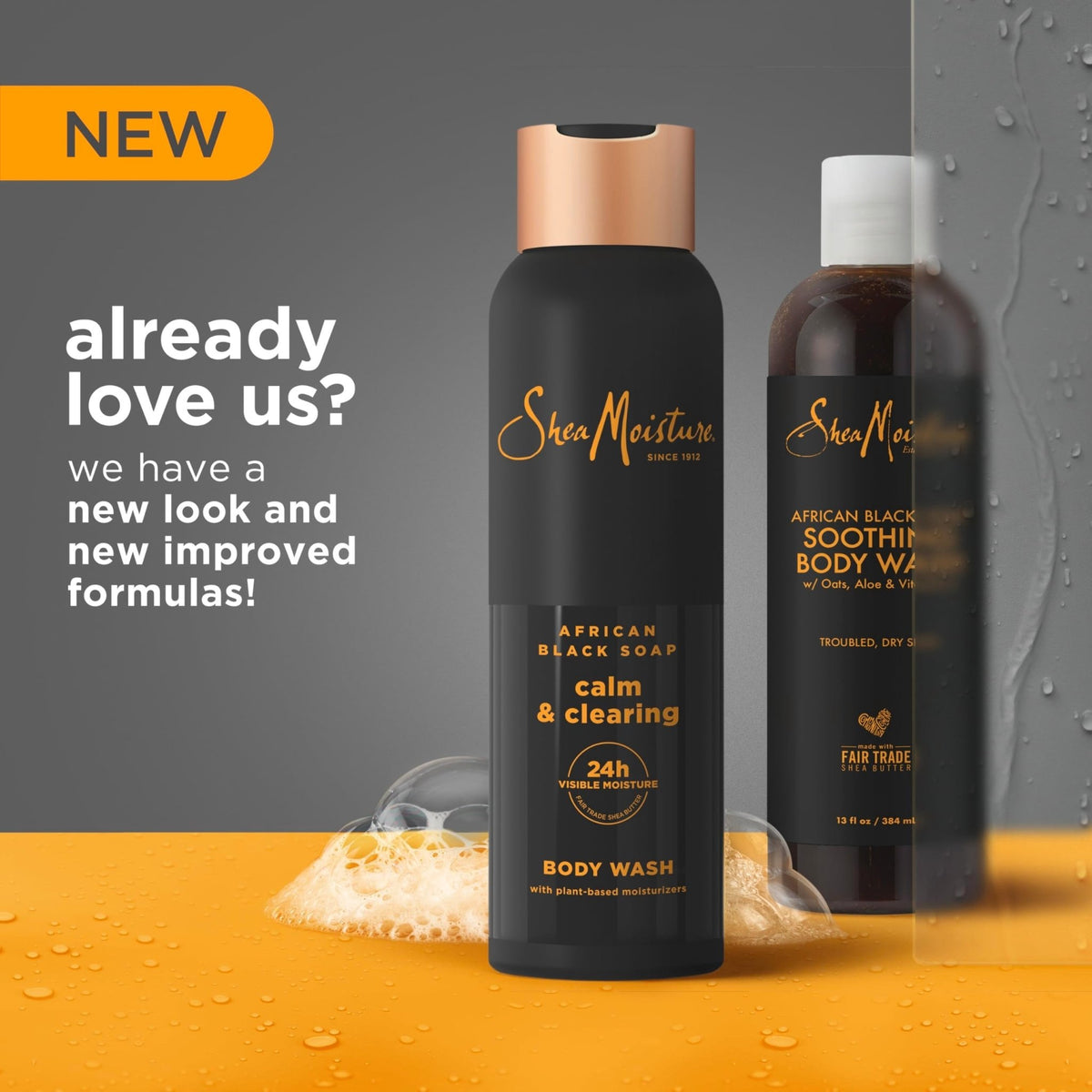 SheaMoisture African Black Soap Body Wash Calm and clearing body wash for 24H Visible Moisture for Healthy, Glowing 18 Oz - FENGGESTORE20