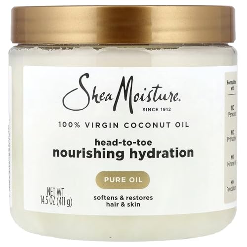 SheaMoisture for Dry Skin Nourishing Hydration 100% Extra Virgin Coconut Oil Soften and Restore Skin and Hair 14.5 oz - FENGGESTORE20