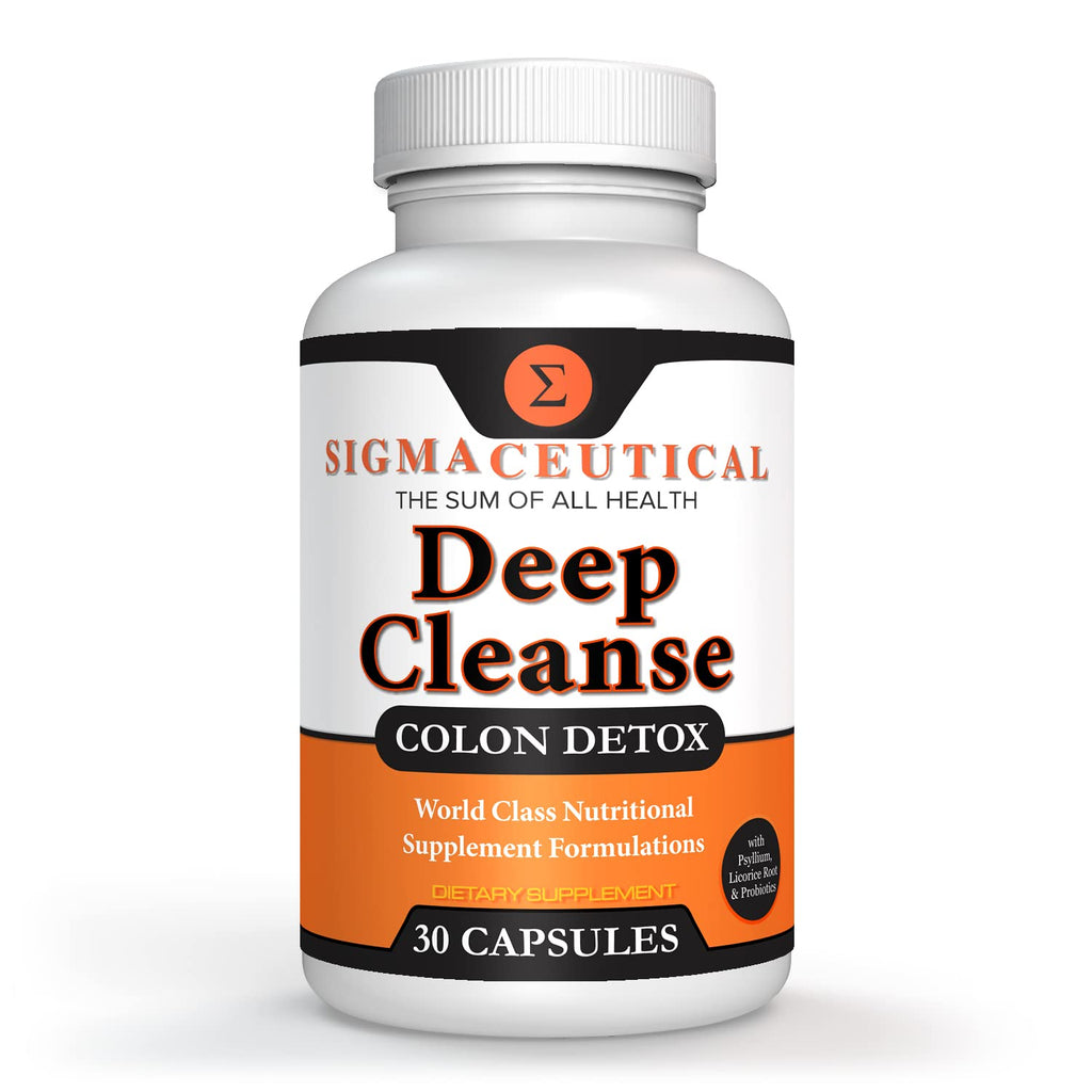 Sigmaceutical 1 Day Colon Cleanse - Detox Cleanse - Bowel Cleanse & Laxative - Bowel Detox - Colon Cleanser & Detox - 30 Capsules - FENGGESTORE20