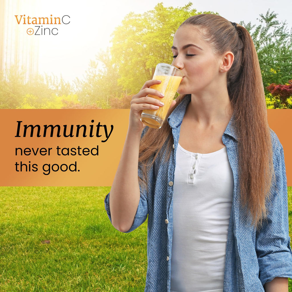 SIGNIFY NATURE Vitamin C 1000mg Effervescent Tablets - Potent Immune Support VIT C with Zinc Supplement - Sugar-Free & Vegan Formula | Dissolvable Vitamin C Tablets - Water Soluble Fizzy Elixir - 80CT - FENGGESTORE20