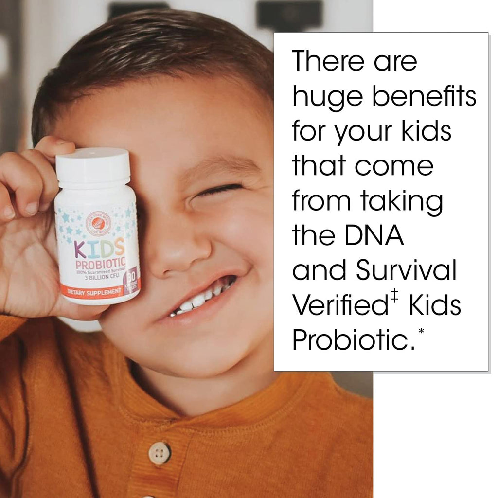 Silver Fern Brand Family Probiotics - Ultimate Adult Probiotic (1 Bottle = 60 Capsules) Plus Ultimate Children's Probiotic for Kids (1 Bottle = 30 Chewables) - Gut Health & Microbiome Support - FENGGESTORE20