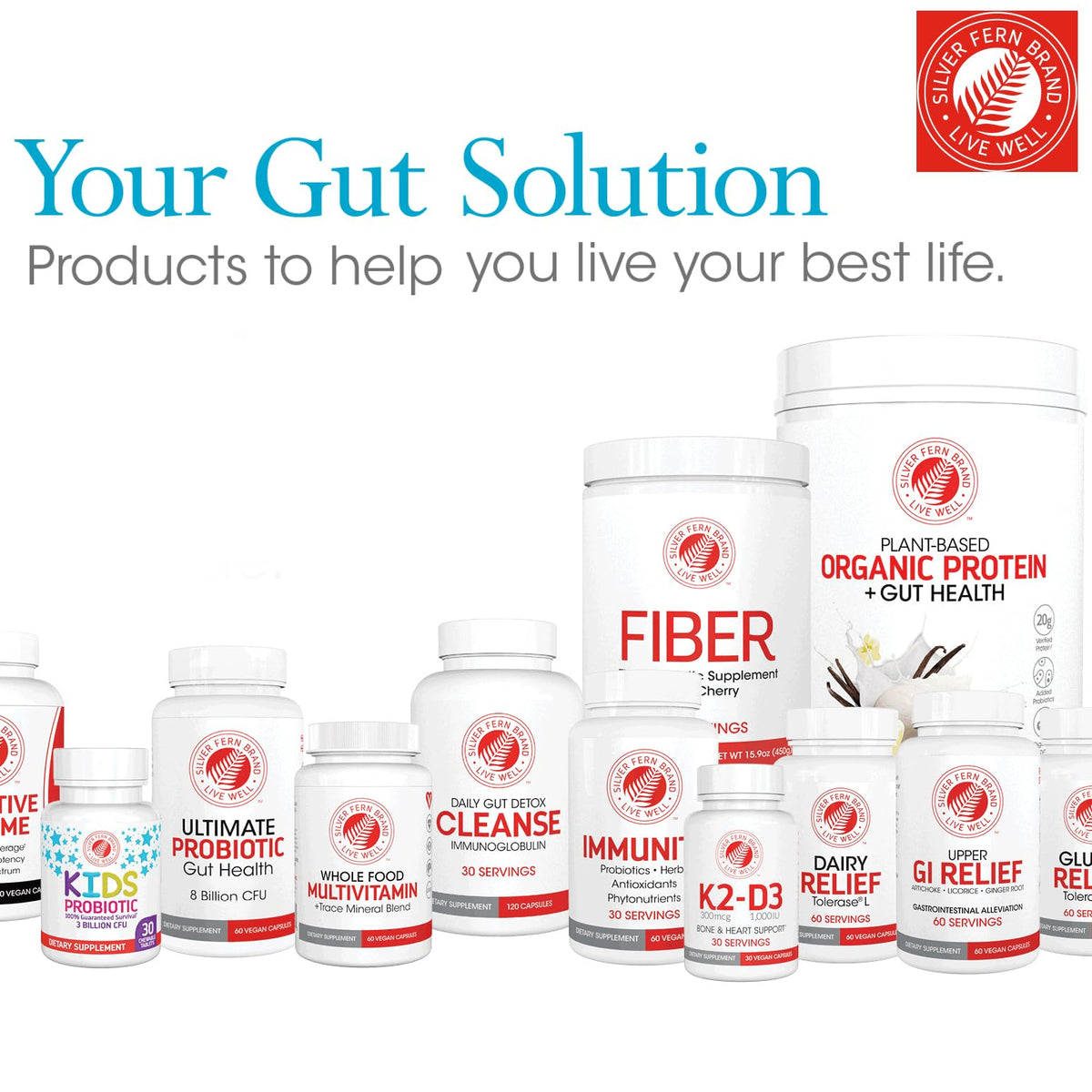 Silver Fern Brand Regularity Digestive Supplement - 2 Bottles = 60 Capsules = 60 Day Supply - Mucosave FG (Prickly Pear Polysaccharides - FENGGESTORE20