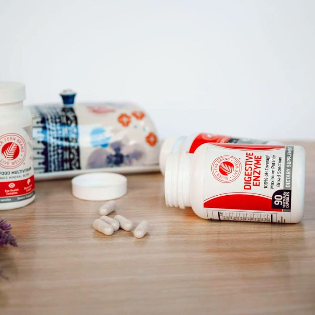 Silver Fern Brand Ultimate High Potency Digestive Enzyme Supplement - 2 Bottles - 100% Intestinal Coverage - Digestive Comfort - FENGGESTORE20
