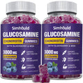 Simhould 2 Packs Glucosamine Chondroitin Gummies - 3000MG Extra Strength Joint Support Supplement with MSM & Elderberry, Flexibility, Antioxidant Immune Support - FENGGESTORE20