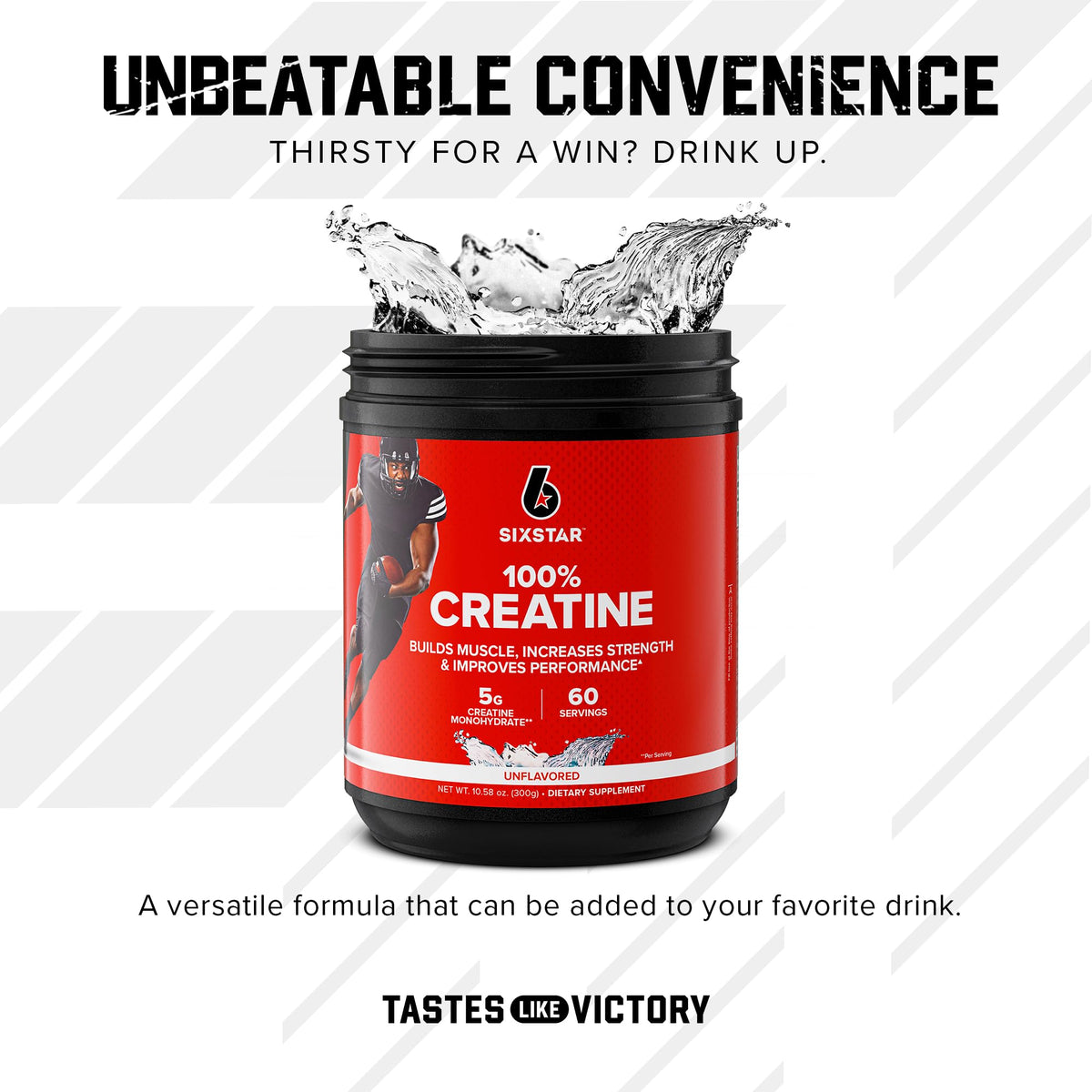 Six Star 100% Creatine Monohydrate Powder - Unflavored Micronized Creatine Monohydrate Supplement for Workout Performance, Muscle Building & Strength - FENGGESTORE20
