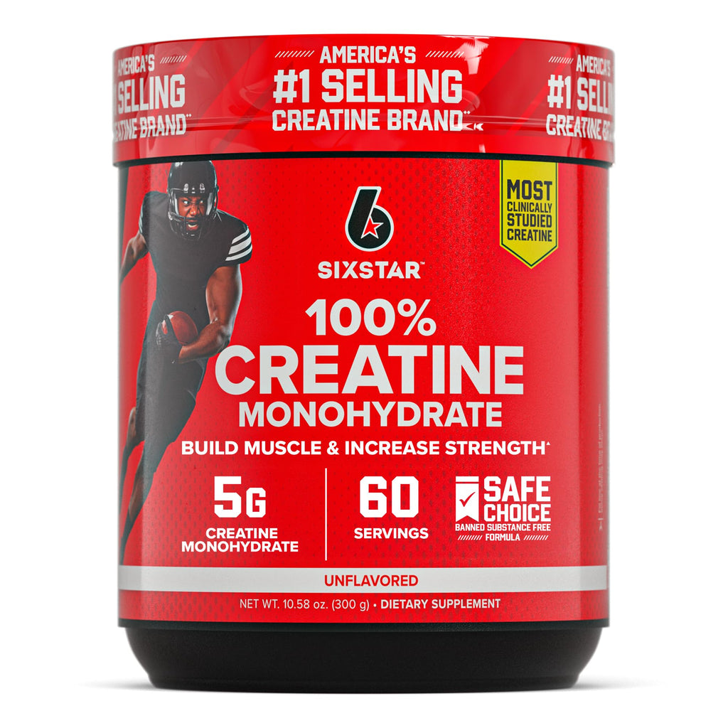 Six Star 100% Creatine Monohydrate Powder - Unflavored Micronized Creatine Monohydrate Supplement for Workout Performance, Muscle Building & Strength - FENGGESTORE20