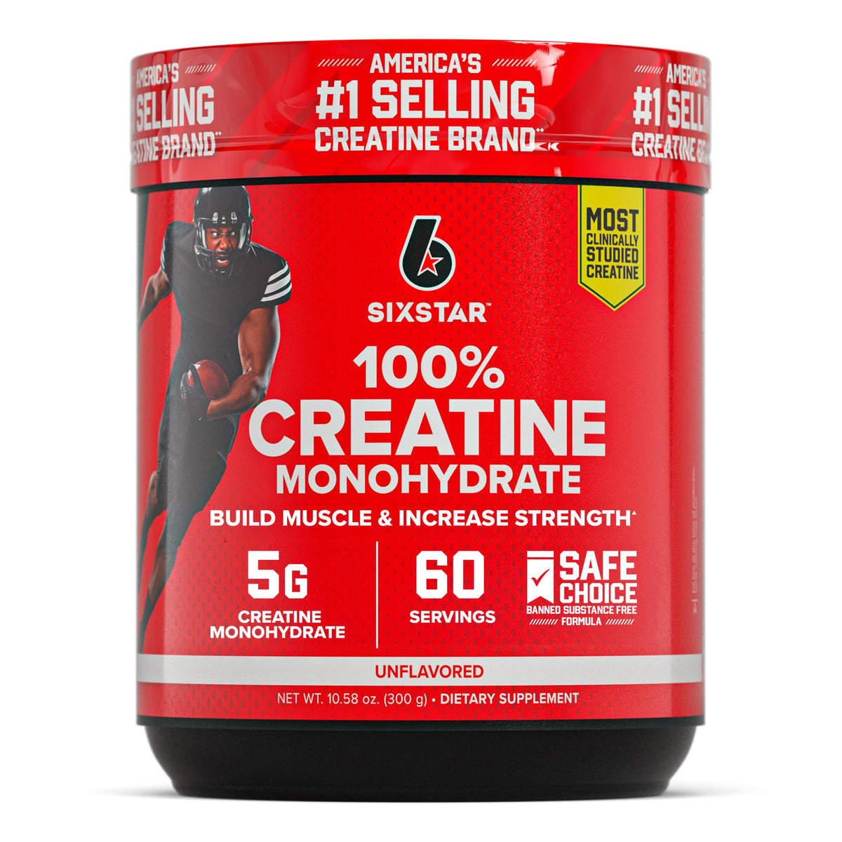 Six Star 100% Creatine Monohydrate Powder - Unflavored Micronized Creatine Monohydrate Supplement for Workout Performance, Muscle Building & Strength - FENGGESTORE20