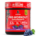 Six Star Pre-Workout Explosion, Grape (30 Servings) - Preworkout Energy Powder Supplement for Men & Women - Workout Drink Mix with L-Tyrosine & Beta Alanine - FENGGESTORE20