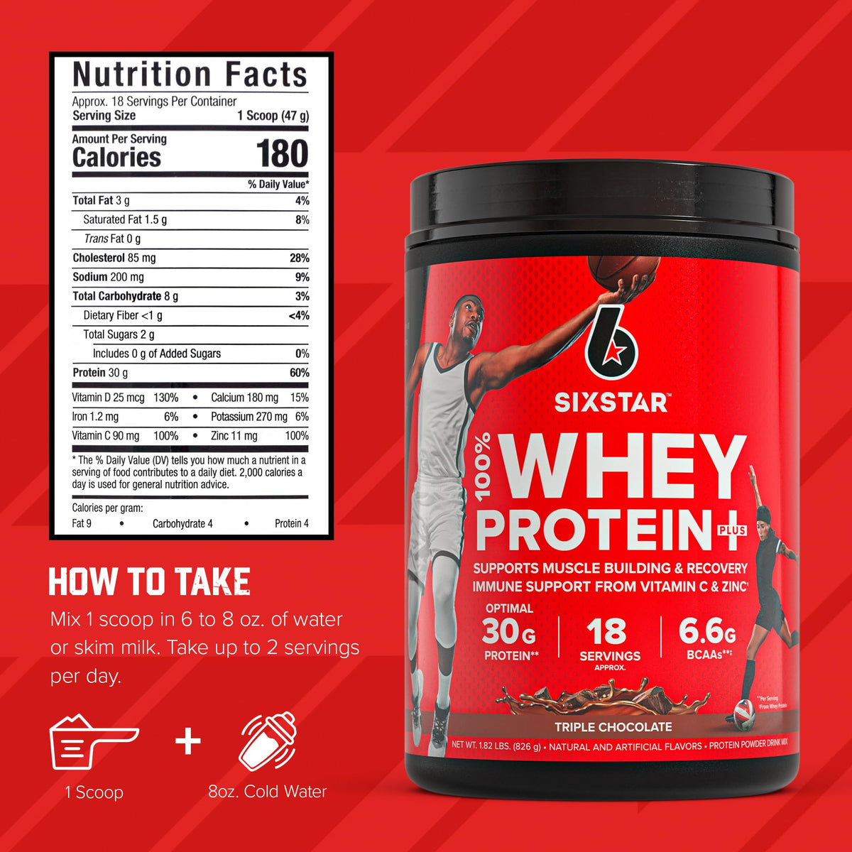 Six Star Whey Protein Powder Whey Protein Plus | Whey Protein Isolate & Peptides | Lean Protein Powder for Muscle Gain | Muscle Builder for Men & Women - FENGGESTORE20