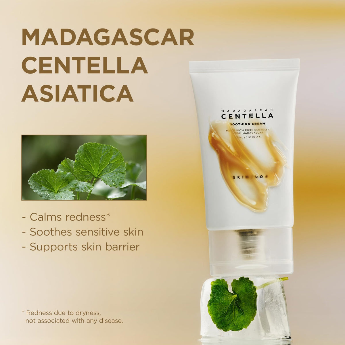 SKIN1004 Centella Soothing Cream, Face Moisturizer with Centella Asiatica, Korean Centella Moisturizer Cream for Soothing - FENGGESTORE20