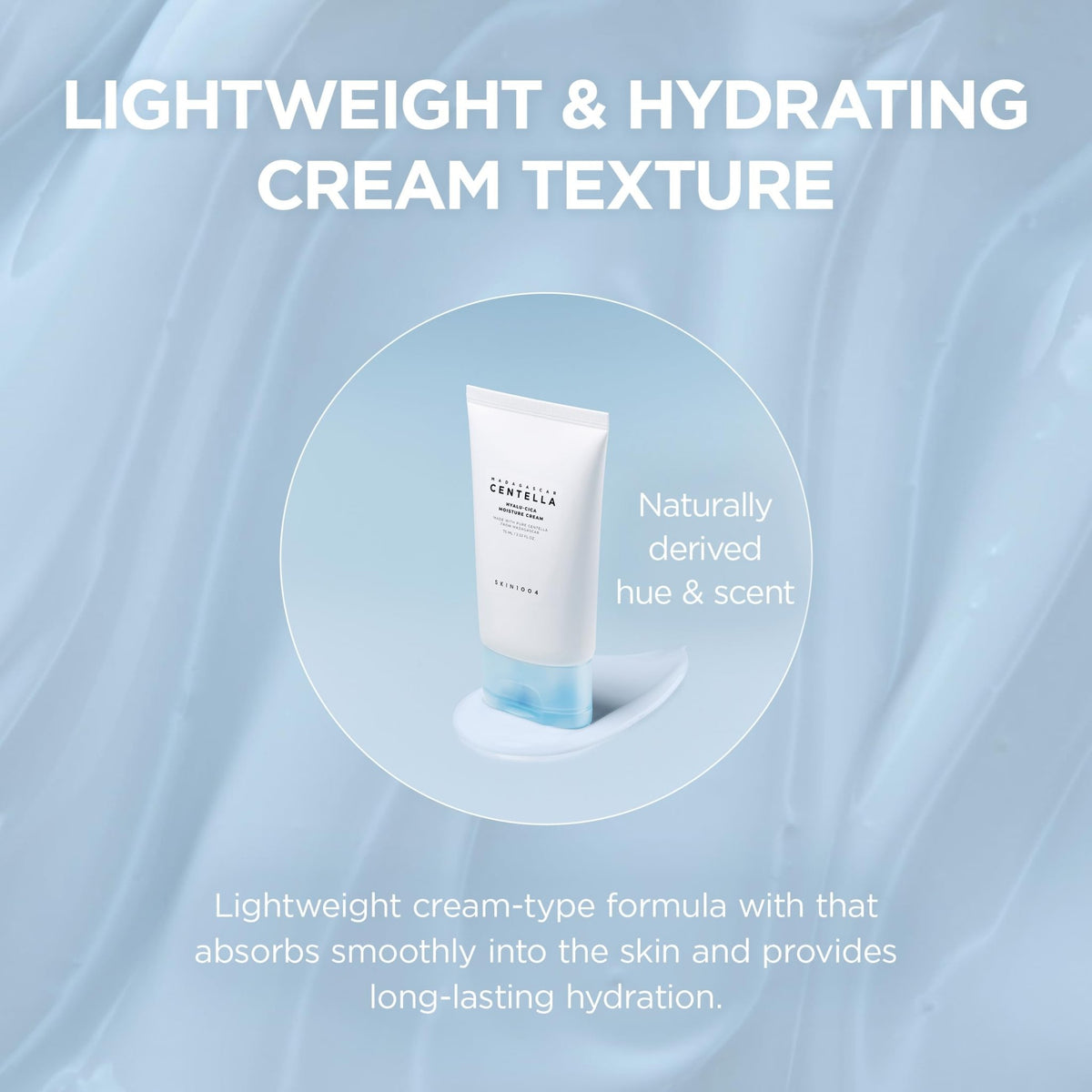 SKIN1004 Hyalu-Cica Moisture Cream, Face Moisturizer with Hyaluronic Acid, Centella Cream for Deep Hydration, Lightweight Nourishing - FENGGESTORE20